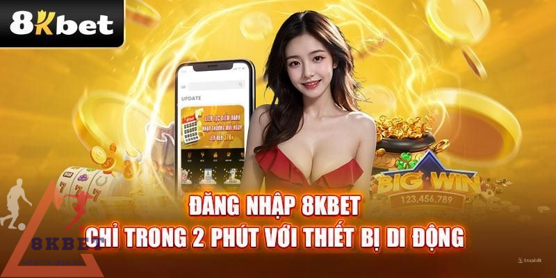 Giao diện đăng nhập tại trang chủ 8KBET